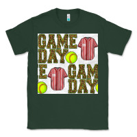 Sports Green softball uniform game day seamless pattern Classic Tee - BundleAndBundleShop