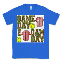 True Royal softball uniform game day seamless pattern Classic Tee - BundleAndBundleShop