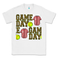 White softball uniform game day seamless pattern Classic Tee - BundleAndBundleShop