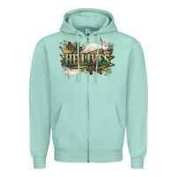 Seafoam He lives Easter Day Zipper Hoodie - HowdyJamesFarm