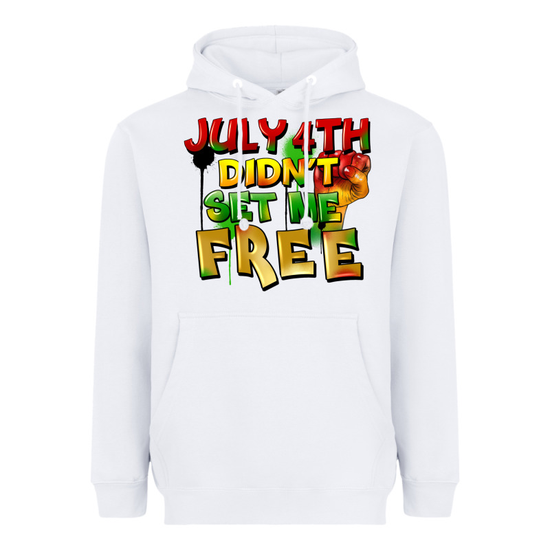 July 4th Didn't Set Me Free Heavyweight Hoodie by FaDigitalArtStudio | Teevron