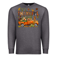 Charcoal Heather it's thankful y'all with truck bbs Premium Sweatshirt - BundleAndBundleShop
