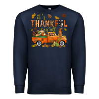Navy it's thankful y'all with truck bbs Premium Sweatshirt - BundleAndBundleShop