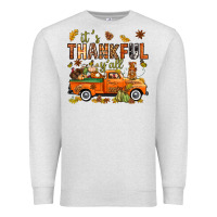 Oatmeal Heather it's thankful y'all with truck bbs Premium Sweatshirt - BundleAndBundleShop
