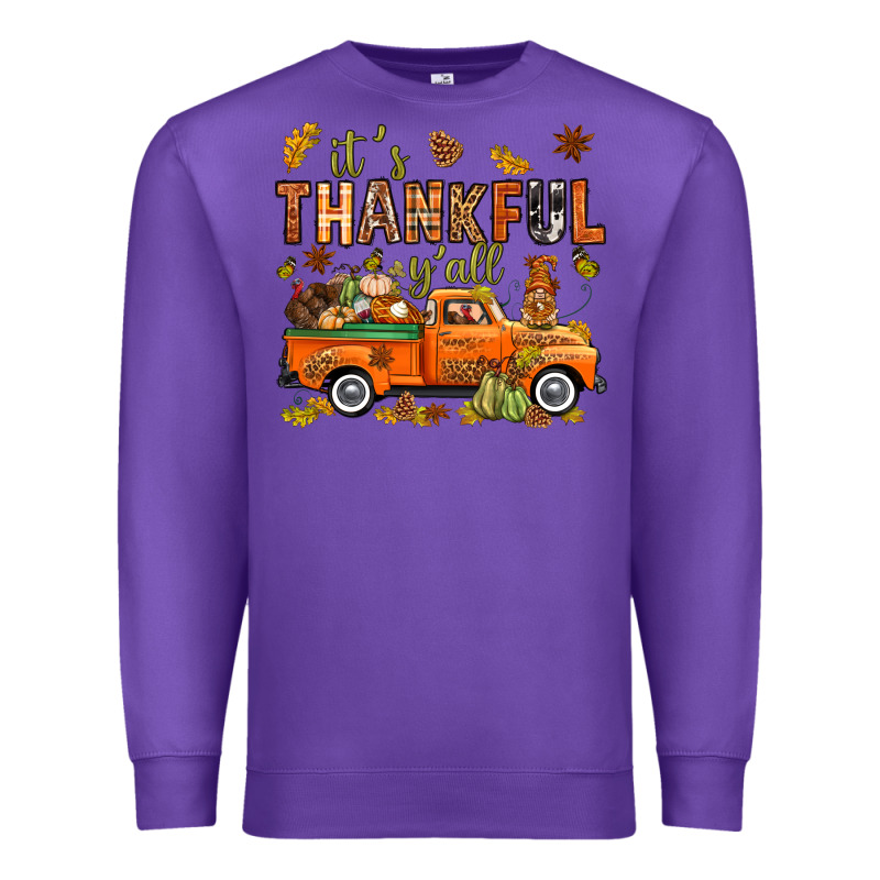It's Thankful Y'all With Truck Bbs Premium Sweatshirt by BundleAndBundleShop | Teevron