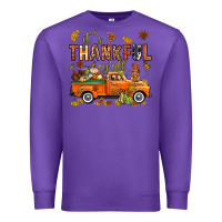 Purple it's thankful y'all with truck bbs Premium Sweatshirt - BundleAndBundleShop