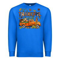 True Royal it's thankful y'all with truck bbs Premium Sweatshirt - BundleAndBundleShop