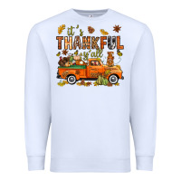White it's thankful y'all with truck bbs Premium Sweatshirt - BundleAndBundleShop