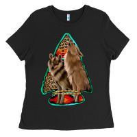 Black howling wolves arrowhead Ladies Tee - Jasminsmagicworld