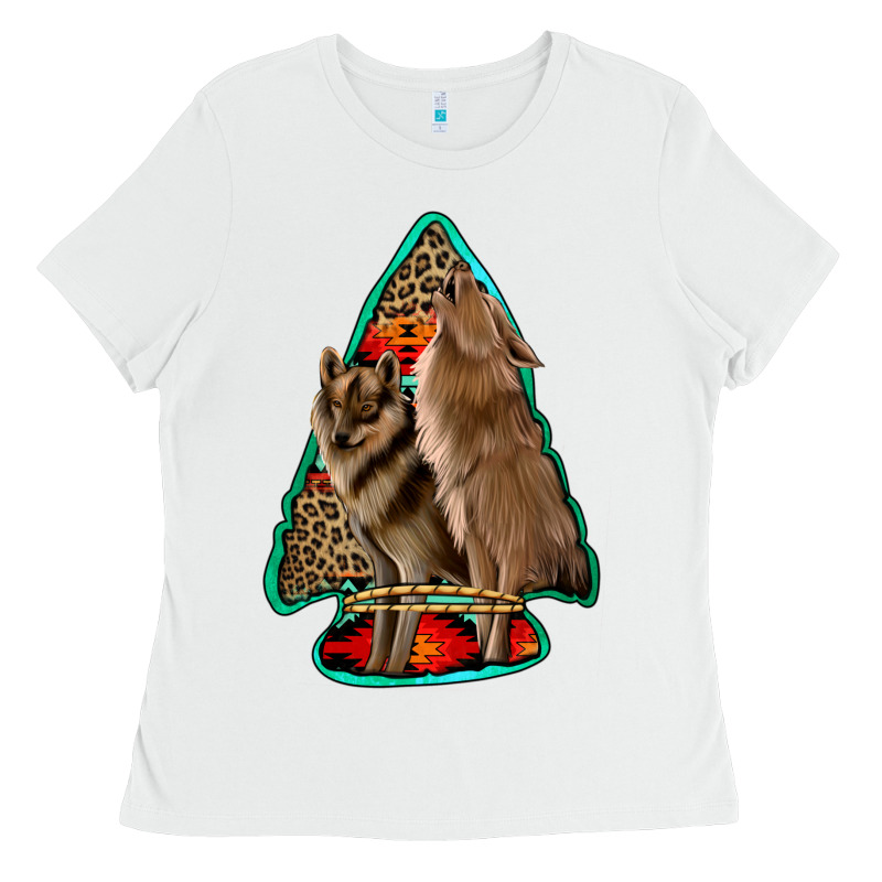Howling Wolves Arrowhead Ladies Tee by Jasminsmagicworld | Teevron