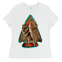 White howling wolves arrowhead Ladies Tee - Jasminsmagicworld