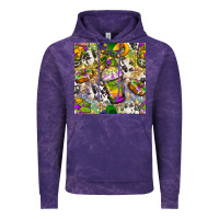 Cloud Purple Mardi Gras coffee cups and donut with cowhide Vintage Hoodie - BundleAndBundleShop