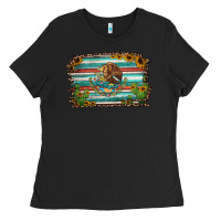 Black cactus turquoise serape leopard mexican flag Ladies Tee - Jasminsmagicworld