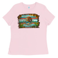 Bubblegum Pink cactus turquoise serape leopard mexican flag Ladies Tee - Jasminsmagicworld