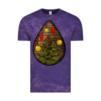 Cloud Purple christmas  teardrop Vintage Tee - BundleAndBundleShop