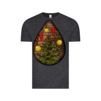Vintage Black christmas  teardrop Vintage Tee - BundleAndBundleShop