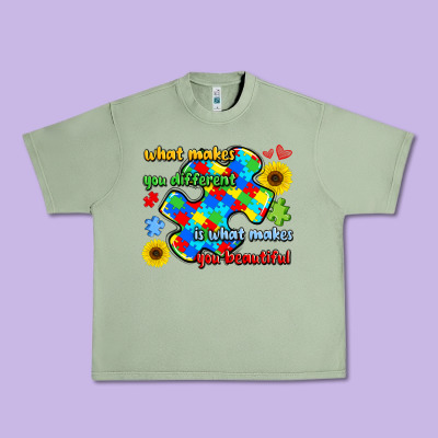 What Makes You Different Is What Makes  You Beauti Urban Heavy Tee Designed By Lillyallendesigns