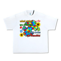 White what makes you different is what makes  you beauti Urban Heavy Tee - LillyAllenDesigns