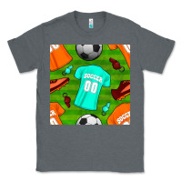 Charcoal Heather soccer ball uniform and shoes seamless pattern Classic Tee - BundleAndBundleShop