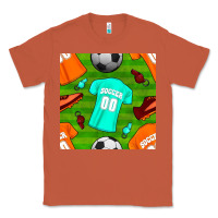 Copper soccer ball uniform and shoes seamless pattern Classic Tee - BundleAndBundleShop