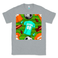 Heather Grey soccer ball uniform and shoes seamless pattern Classic Tee - BundleAndBundleShop