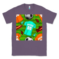 Lavender soccer ball uniform and shoes seamless pattern Classic Tee - BundleAndBundleShop