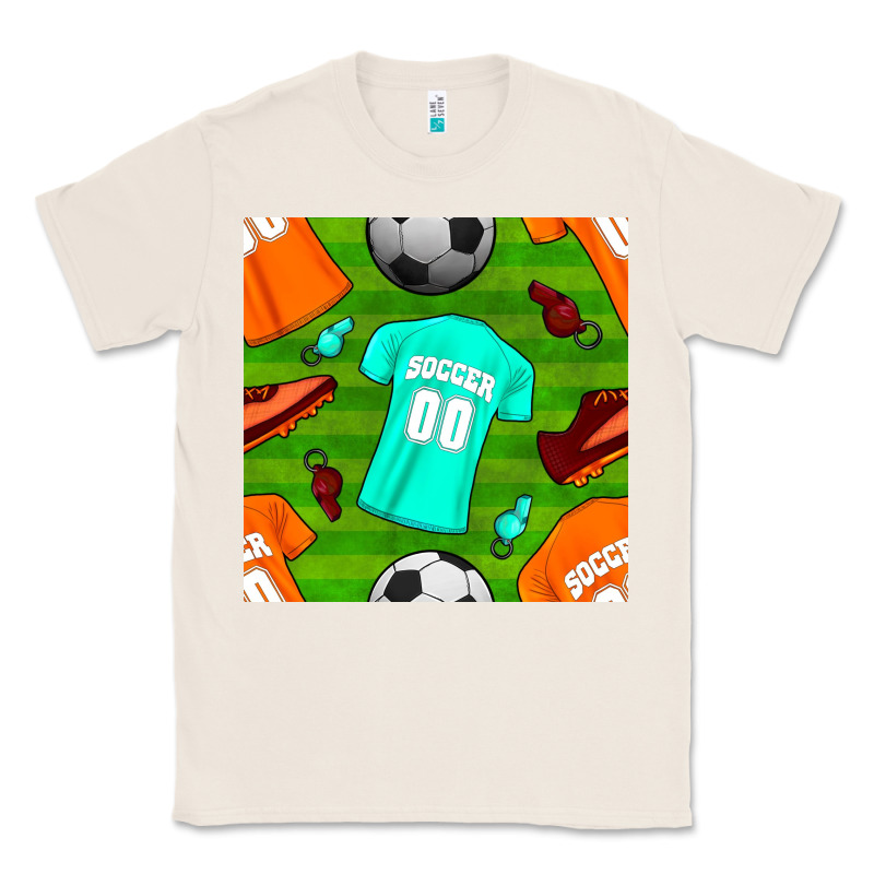 Soccer Ball Uniform And Shoes Seamless Pattern Classic Tee by BundleAndBundleShop | Teevron
