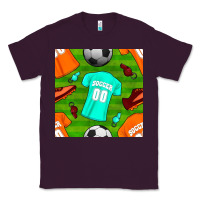 Plum soccer ball uniform and shoes seamless pattern Classic Tee - BundleAndBundleShop