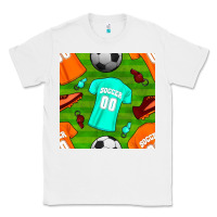 White soccer ball uniform and shoes seamless pattern Classic Tee - BundleAndBundleShop