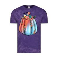 Cloud Purple flowers pumpkin Vintage Tee - JahusDesignShop