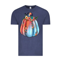 Vintage Denim flowers pumpkin Vintage Tee - JahusDesignShop