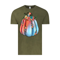 Vintage Olive flowers pumpkin Vintage Tee - JahusDesignShop