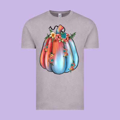 Flowers Pumpkin Vintage Tee Designed By Jahusdesignshop