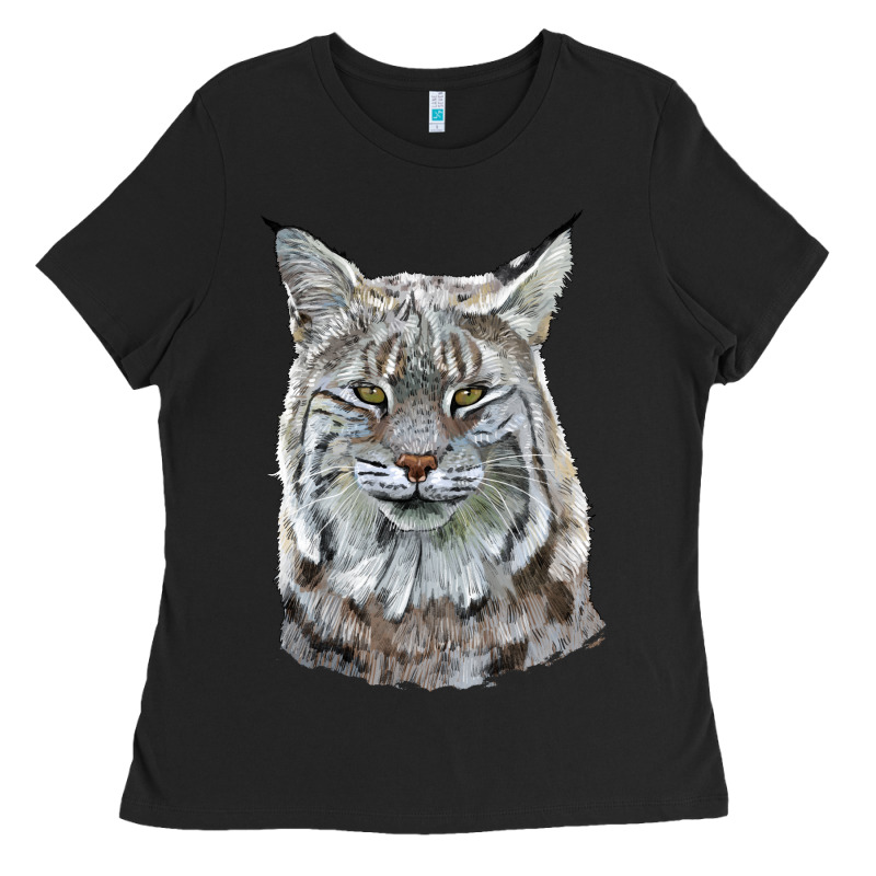 Bobcat Head Ladies Tee by LillyAllenDesigns | Teevron