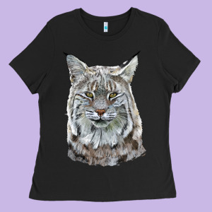 Bobcat Head Ladies Tee Designed By Lillyallendesigns