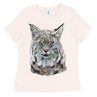 Bone Bobcat Head Ladies Tee - LillyAllenDesigns