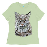 Matcha Bobcat Head Ladies Tee - LillyAllenDesigns
