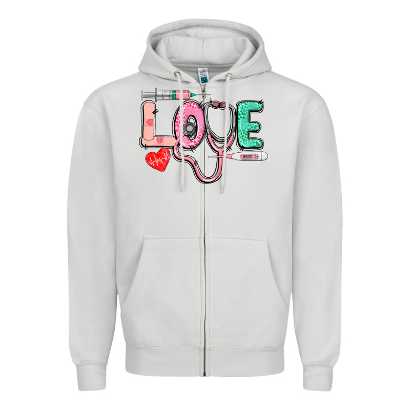 Love Nursing Zipper Hoodie by CowGirlArtShop | Teevron