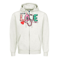 Oatmeal Heather love nursing Zipper Hoodie - CowGirlArtShop