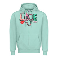 Seafoam love nursing Zipper Hoodie - CowGirlArtShop