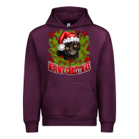 Mauve Wine meowy christmas Urban Hoodie - CowhideDigitalArt