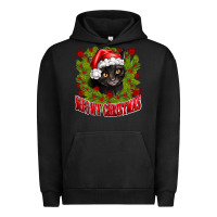 Pigment Black meowy christmas Urban Hoodie - CowhideDigitalArt