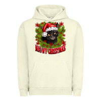Pigment Pistachio meowy christmas Urban Hoodie - CowhideDigitalArt
