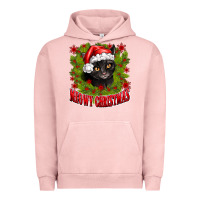 Pigment Salmon meowy christmas Urban Hoodie - CowhideDigitalArt