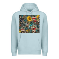 Blue Mist America Flag Leopard Gemstone Sunflower Premium Hoodie - CowCowDesign