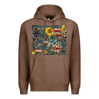 Chestnut America Flag Leopard Gemstone Sunflower Premium Hoodie - CowCowDesign