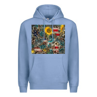 Colony Blue America Flag Leopard Gemstone Sunflower Premium Hoodie - CowCowDesign