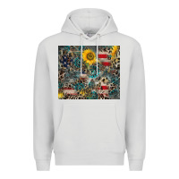 Dove Grey America Flag Leopard Gemstone Sunflower Premium Hoodie - CowCowDesign
