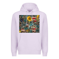 Lilac America Flag Leopard Gemstone Sunflower Premium Hoodie - CowCowDesign