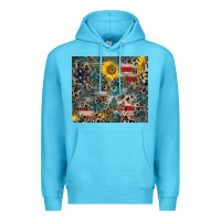 Ocean Blue America Flag Leopard Gemstone Sunflower Premium Hoodie - CowCowDesign